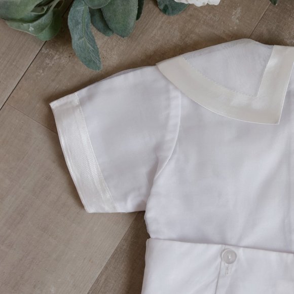 RARE Strasburg Boys Heirloom White & Ivory Size 12 Month Ring Bearer Wedding - Picture 3 of 5